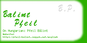 balint pfeil business card